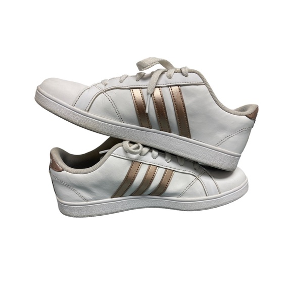 Adidas Neo Comfort Footbed Striped Sneakers Women’s 6 White - Picture 7 of 11